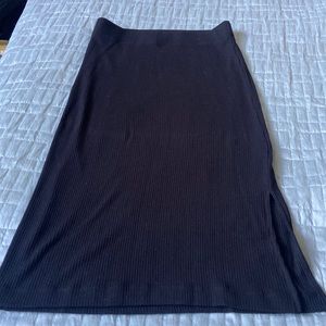 Long straight knit skirt